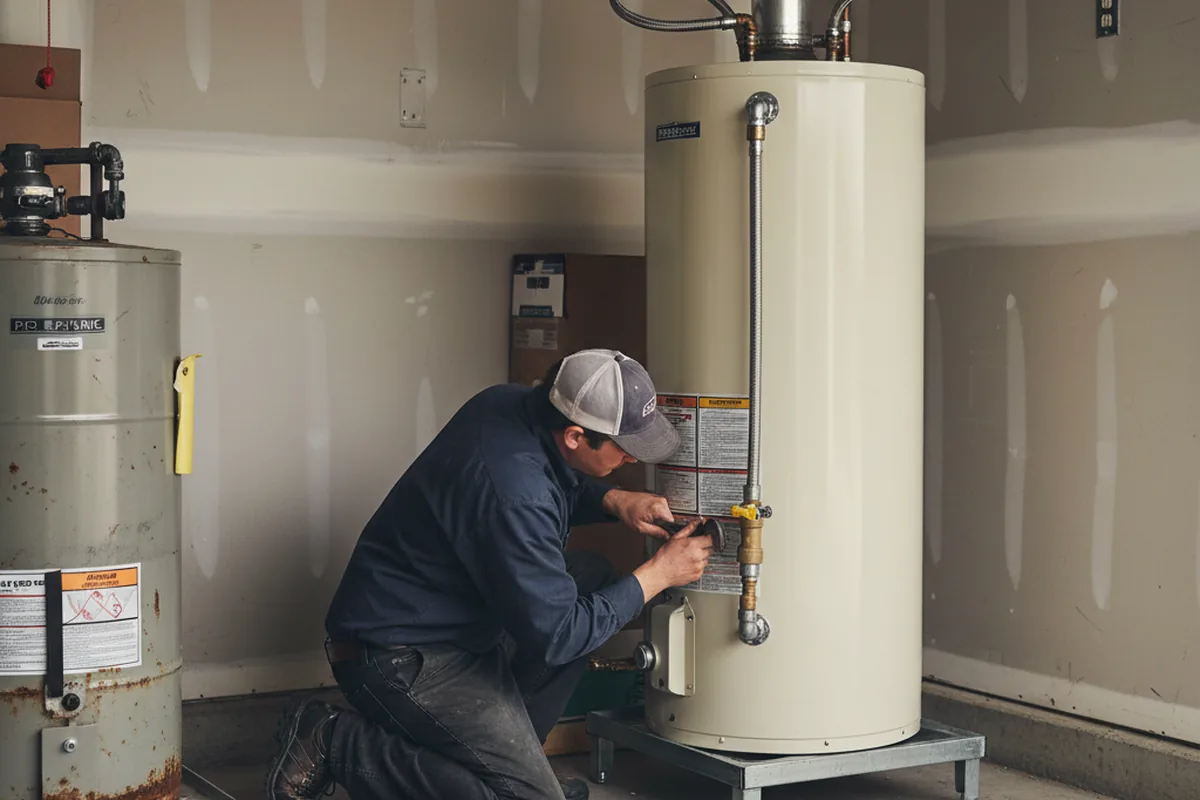 Water heater and shutoff valve replacement in Narvon